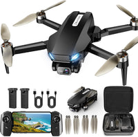 Drones with Camera for Adults 4K, GPS Drone with Auto Return - Black