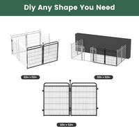 Gardner Pet Dog Playpens, 24" H 16 Panels Dog Pen Outdoor/Indoor Dog Fence Exercise Pen for Small - Black / 2 / 32"H - image 3