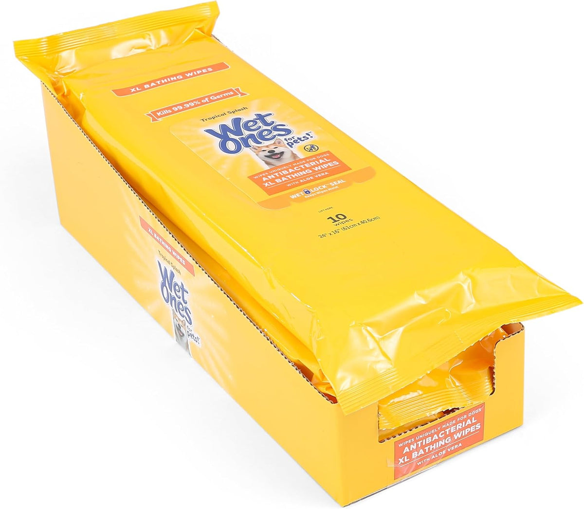 Wet Ones for Pets Antibacterial Dog Wipes - Tropical Splash / 10 Count (Pack of 1) - image 3