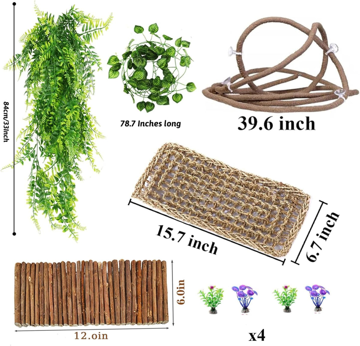 Bearded Dragon Tank Accessories - 9 Piece - image 2