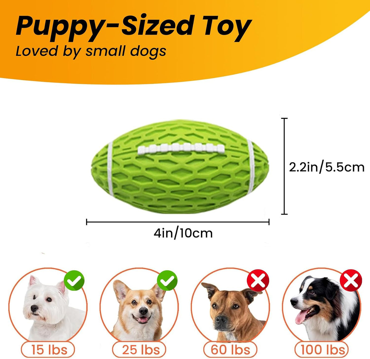 Puppy Toy, Interactive Squeaky Dog Ball Toys for Small Dogs – Essentials for Dogs - Green / Small - image 2