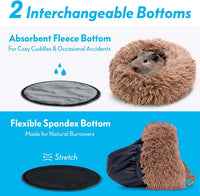 Paw Inspired Furr-O Burrowing Pet Bed Enrichment, Removable Base - Tan - image 3