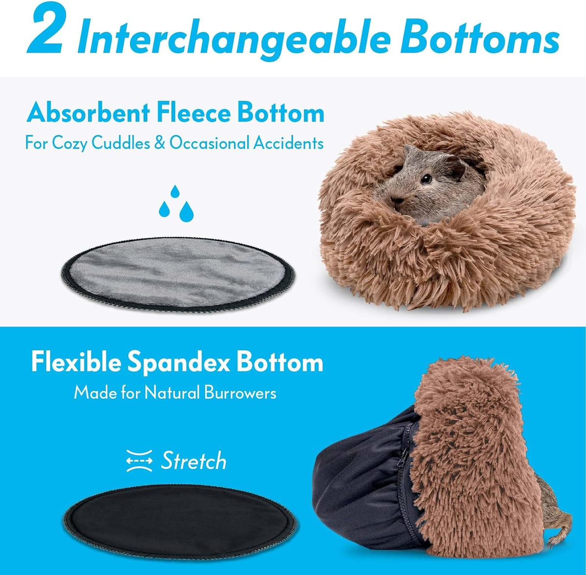 Paw Inspired Furr-O Burrowing Pet Bed Enrichment, Removable Base - Tan - image 3