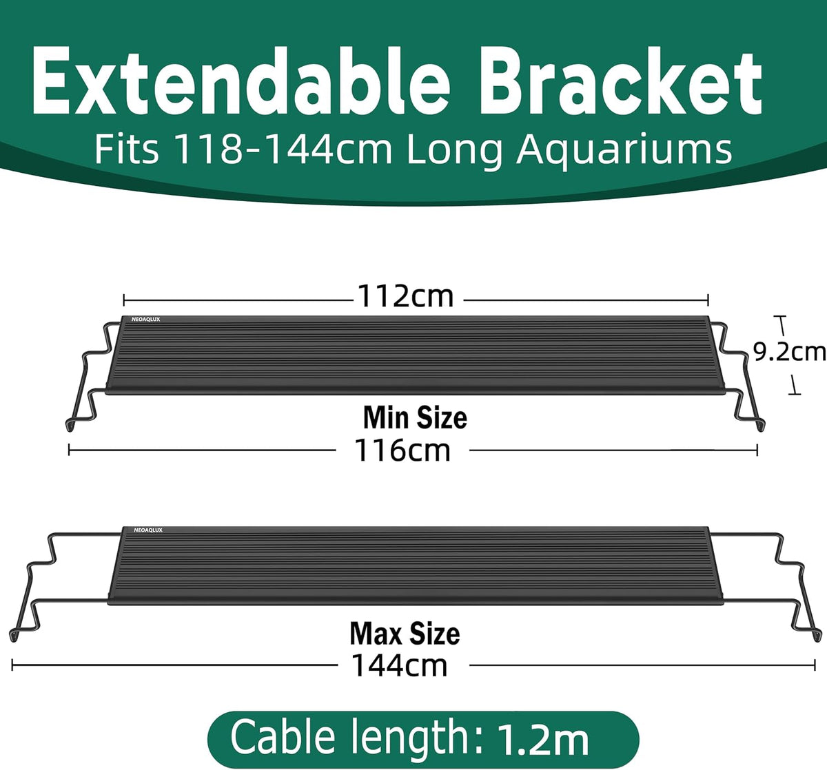 24/7 LED Aquarium Light for 18-24 Inch Plant & Fish Tank IP68 - For 46-56 Inch Tank - image 4