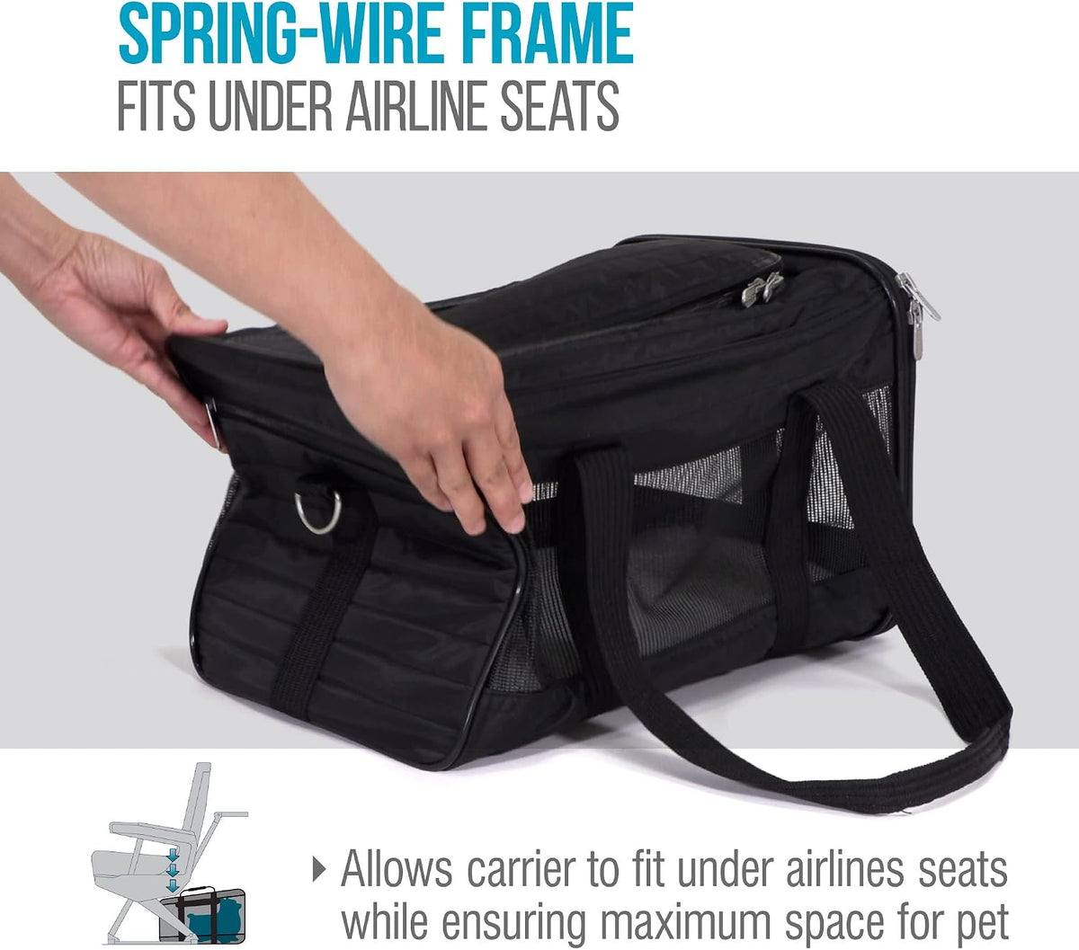 Sherpa Original Deluxe Travel Pet Carrier - 19.0"L x 11.8"W x 11.5"H - image 3