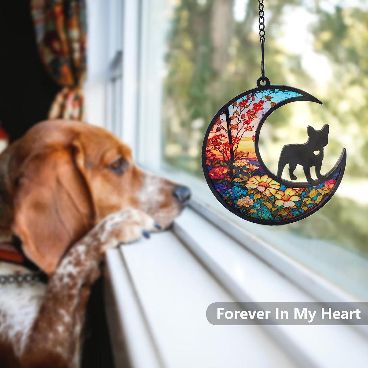 Original CCiaga DIY Dog Angel Memorial Suncatcher with Sympathy Card - 4-french Bulldog - image 3