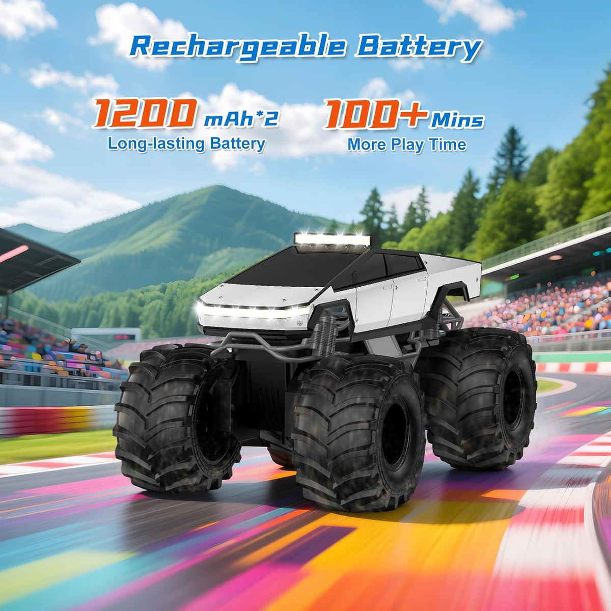 Amphibious Remote Control Car - Silver - image 4