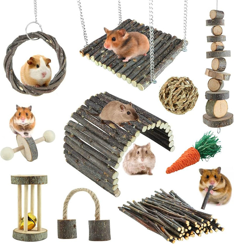 YIXUND Hamster Toys Rat Toys Chinchilla Toys Hamster Chew Toys Cage