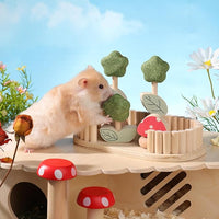 mini&moe Hamster Chew Toys for Teeth - Guinea Pig Chews Enrichment Toys Natural Edible Rabbit Chew Toy for Bunny, Rat, Chinchilla, Gerbils and Others Small Animal