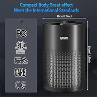FITNATE Air Purifiers for Home Large Room Up to 1076 Ft² with Aromatherapy, H13 True HEPA Air Purifier for Pets, Quiet Air Cleaner for Smoke Dust Pollen Pet Dander Odor, with Night Light,Timer, Black