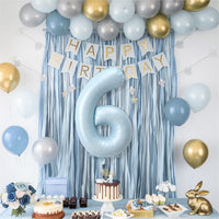 40'' Purple K-pop Number 5 Balloon for Girl 5th Birthday Party - Baby Blue / Number 6 - XXL - image 4