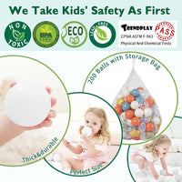 TRENDPLAY Ball Pit Balls Star and Heart Shapes for Toddlers - Orange Purple Blue Green / 200 - image 3