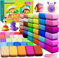 Ixiaoyoo Air Dry Clay, 30 Colors Foam Modeling Clay for School Projects – Fun for Kids & Family - 60 Colors