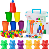 Bmag Counting Bears with Matching Sorting Cups - 60 Bears