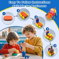 Ixiaoyoo Air Dry Clay, 30 Colors Foam Modeling Clay for School Projects – Fun for Kids & Family - 100 Colors - image 4