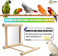 Blessed Family 2 Piece Bird Parakeet Mirror for Cage - image 4