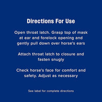 Farnam SuperMask II Fly Mask Without Ears for Smaller Horses or Arabian Horses,Full Face Coverage & Eye Protection from Insect Pests, Structured Classic Mesh with Plush Trim,Small Horse/Arabian Size