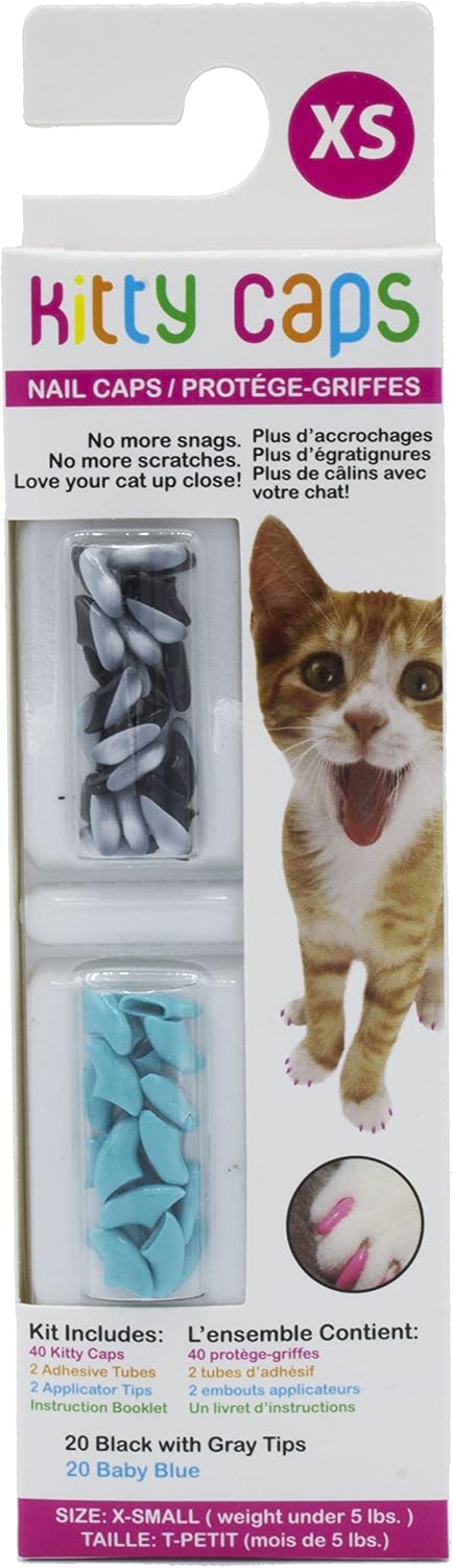 Kitty Caps Nail Caps for Cats, Safe - X-Small (Under 5 lbs) / 1-Pack