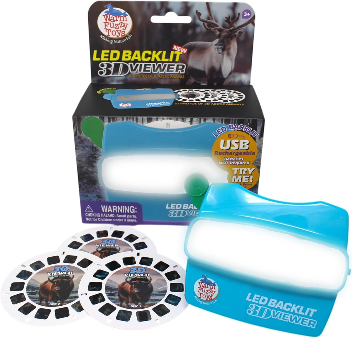 WARM FUZZY LED backlit 3D viewer with natural disasters reels - view 8