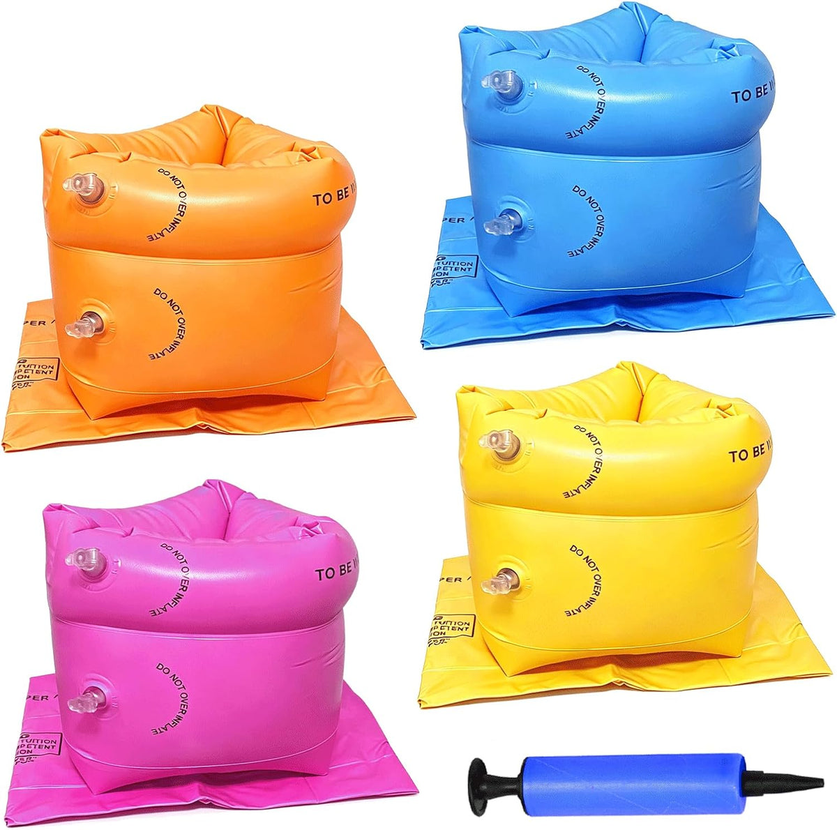 Ztikug inflatable arm floaties, 2 pack of PVC swim arm bands with inflater - view 14