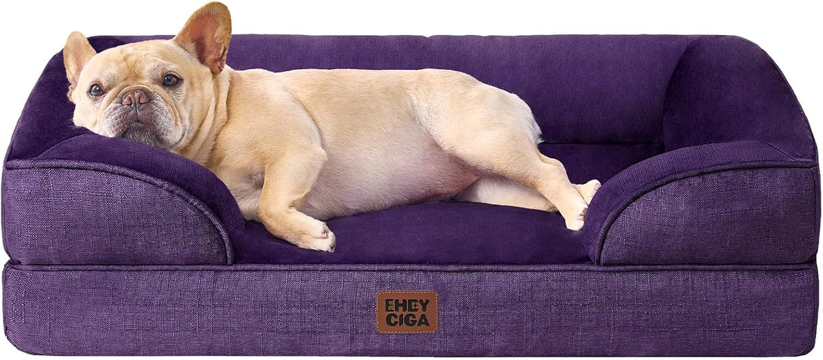 EHEYCIGA Orthopedic Dog Beds Large Sized Dog - Purple / 30.0"l X 20.0"w X 6.5"th
