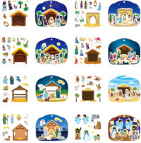 48PCS Halloween Make-a-face Stickers Halloween Characters Stickers - Nativity Craft Kit - image 2