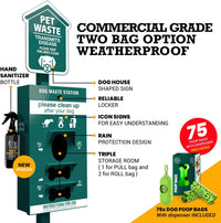 ALAGPRO Pet Waste Station Outdoor Dog Waste Station with Hand - Concrete Base Mount - image 3