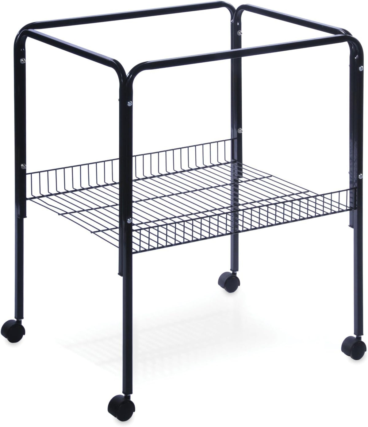 Prevue Pet Products Bird Cage Stand with Shelf Toys, S - Black / 26.0"L x 22.0"W x 29.5"H
