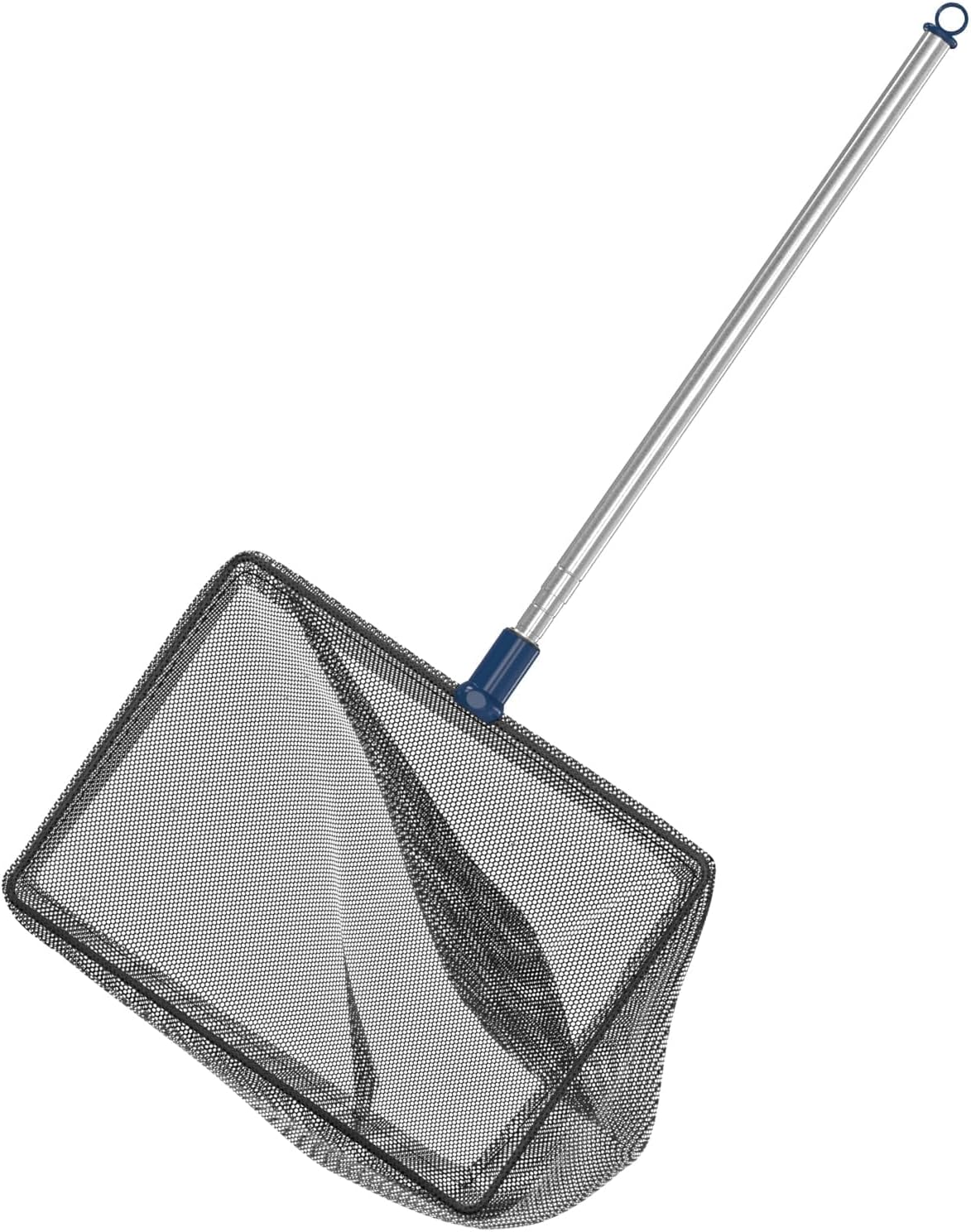 Pawfly Aquarium Fish Net with Extendable 9-24 Inch Long Handle - 8 Inch