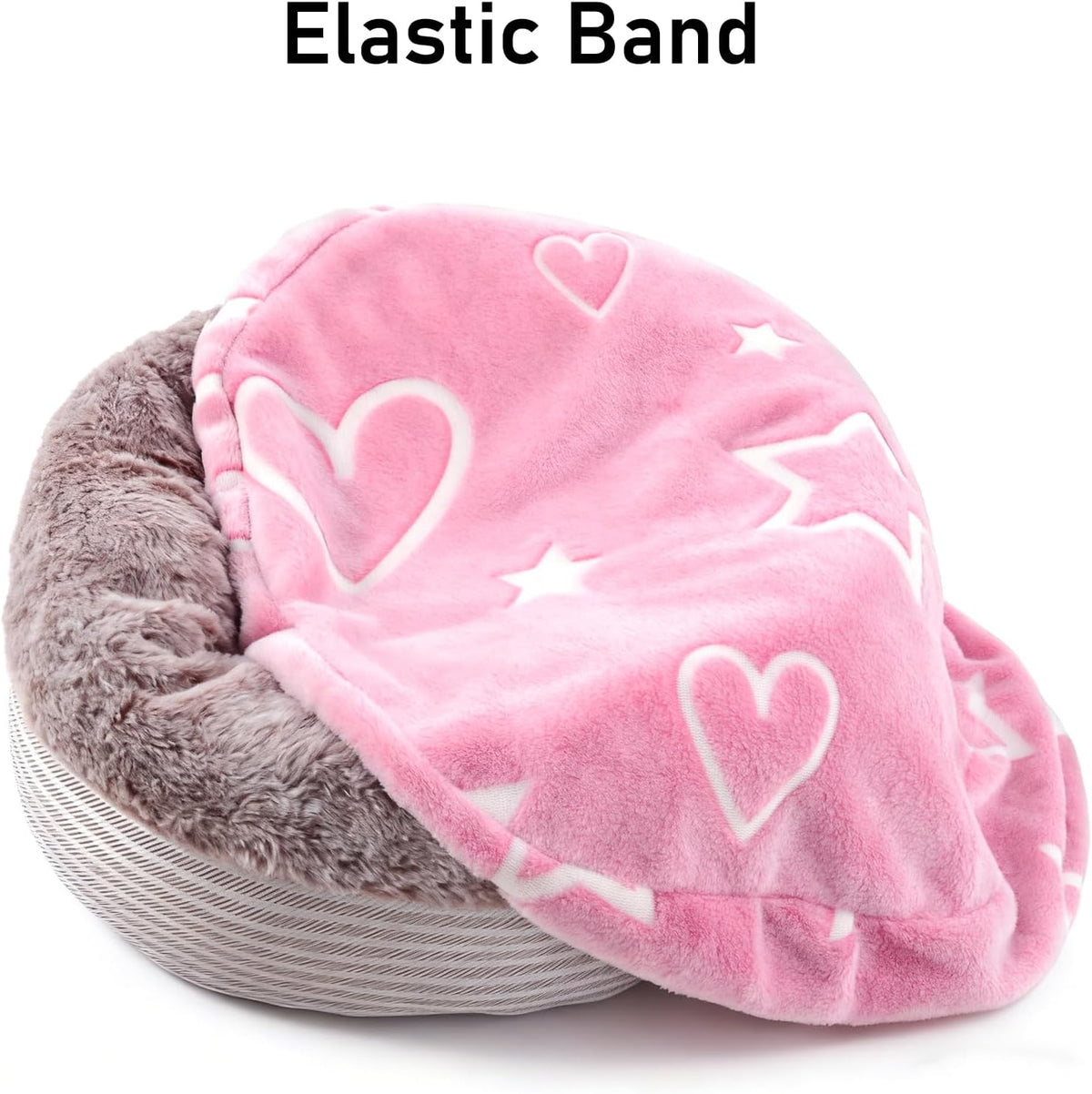 Round Dog Bed Cover Washable Elastic Edged 30×9.8 Inch – Essentials for Dogs - 20*20*9.8 Inch / Pink - image 2