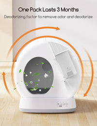 MeoWant Pet Odor Eliminator- 30-Day Continuous Automatic Cat Litter Box Odor Deodorant Gel Only Suitable for MW-SC01 / MW-SC02/MW-LB02 Cat Litter Box (6Pcs)