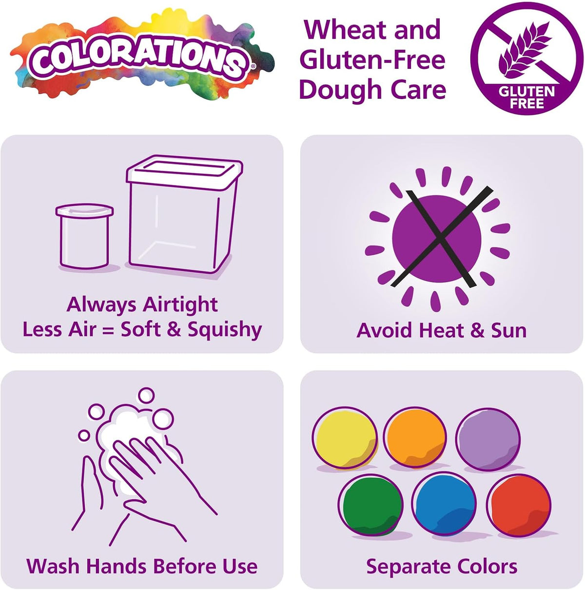 Colorations Wheat & Gluten-Free Classic Dough, 8 Colors – Fun for Kids & Family - Glitter - image 4