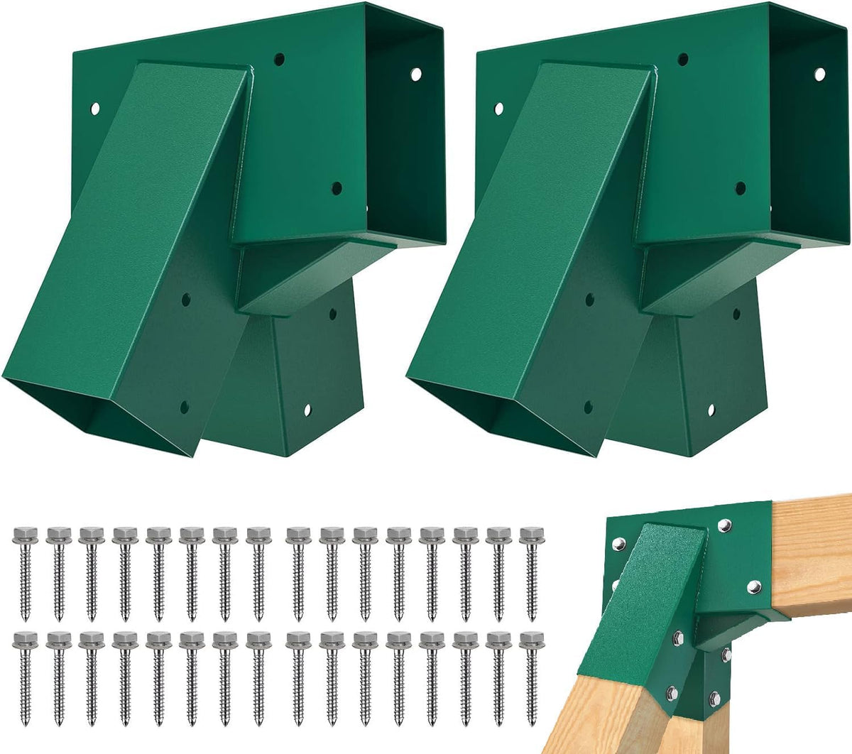 BeneLabel green A-frame middle swing set bracket made of powder coated steel - view 6