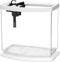 Aqueon LED MiniBow Aquarium Kit with SmartClean Technology, White, 2.5 Gallon