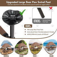 Upgraded Elevated Dog Bed with Canopy, Portable Raised Outdoor Dog Bed with Stable Anti-Slip Feet, Raised Wider Shade Pet Bed Cot for Large Dogs Camping, Indoor & Outdoor Use