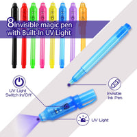 WEST STORY 16 pack invisible ink pens with UV light for kids spy parties - view 3