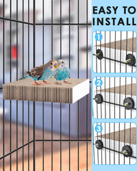 KATUMO Parrot Toys, 7.87 Inch Conure Shredder Foraging Chew Toys Bird Perch Stand Cardboard - Large - image 3