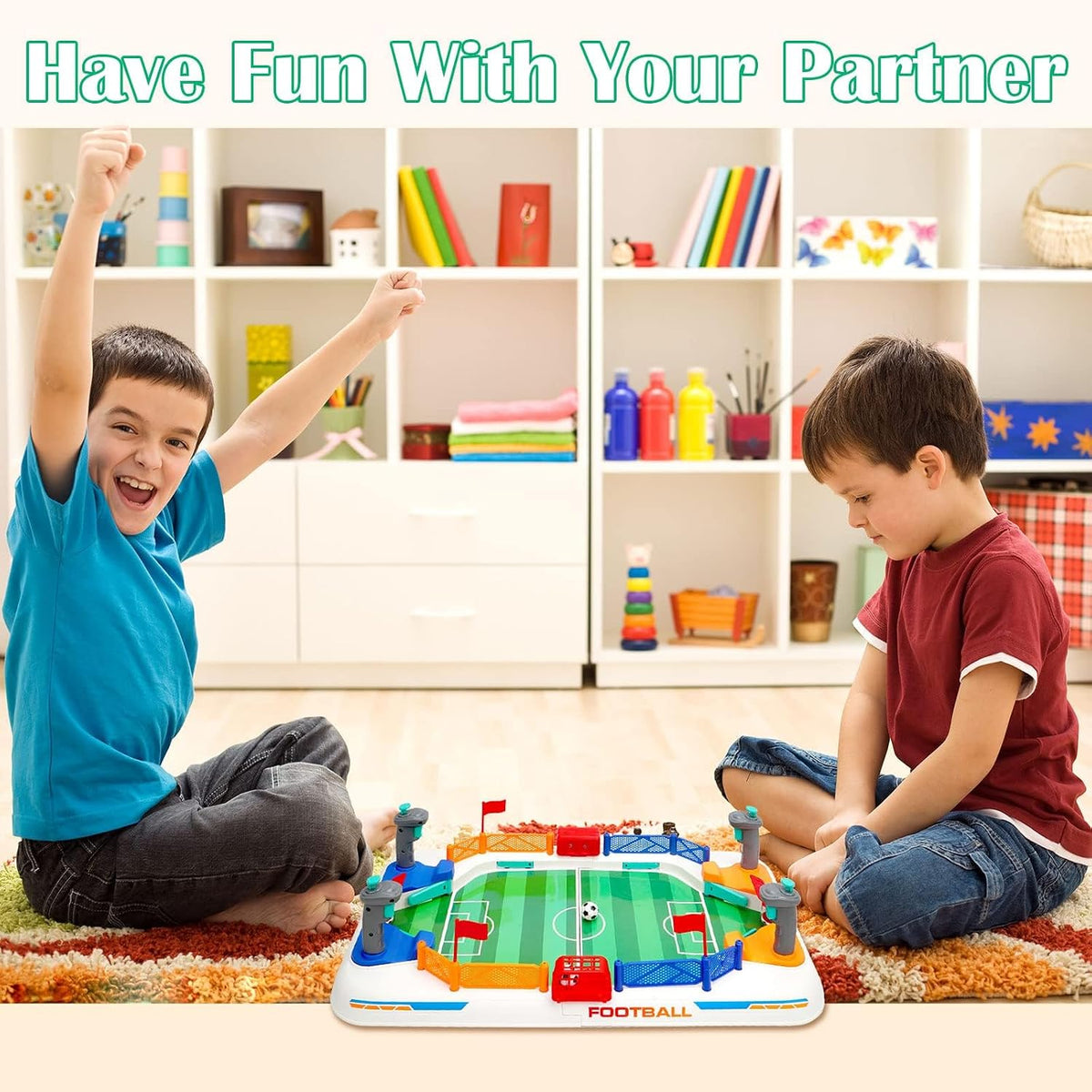 Mini Foosball Table Game for Kids Football Lover Ages 3-12 Board Games – Fun for Kids & Family - Upgraded version - image 4