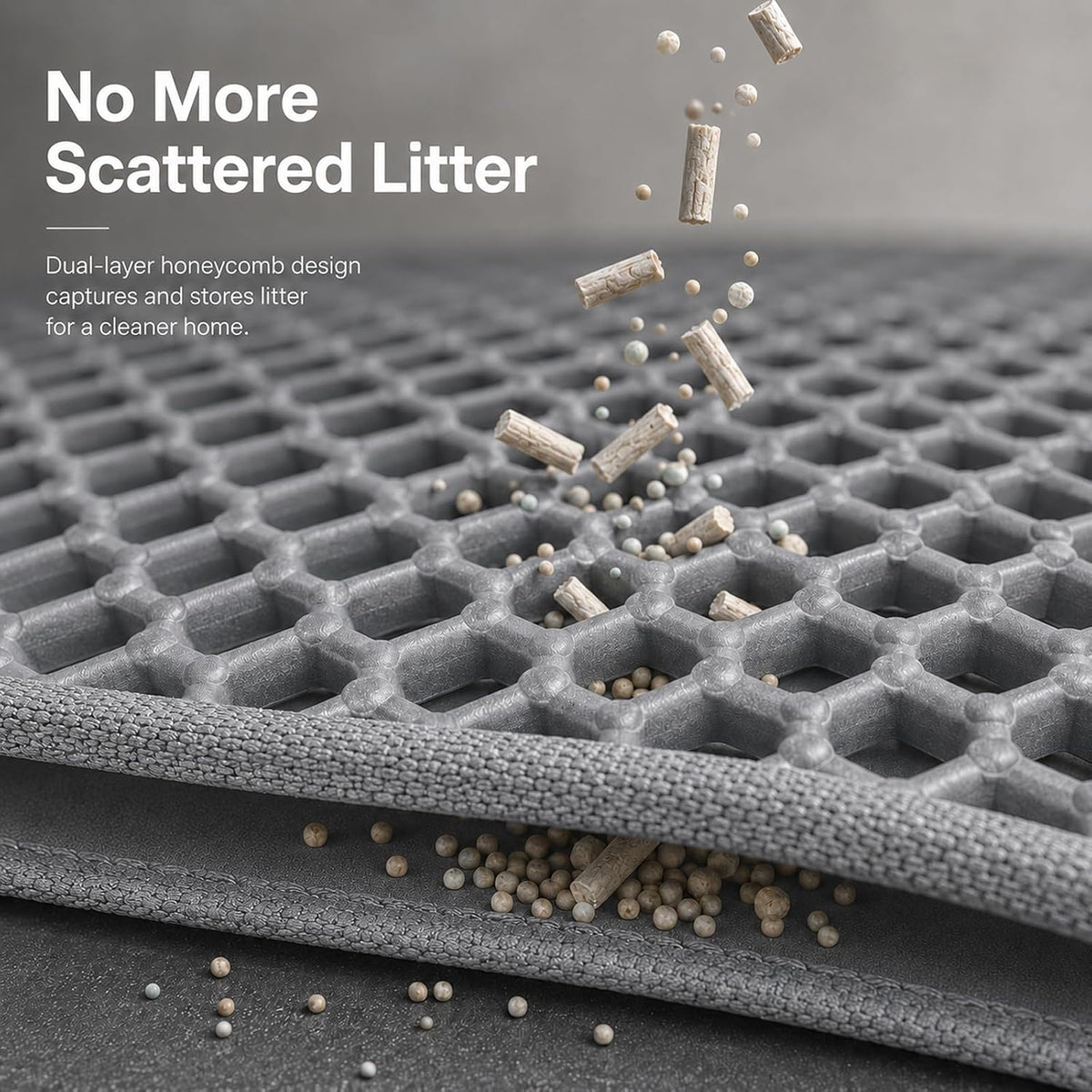Cat Litter Mat, 30" x 22" Extra-Large - Gray / 30x22in - image 3