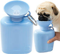 Springland 22oz Classic Portable Dog Water Bottle with Built-in Bowl - Sky Blue / 44oz Growler