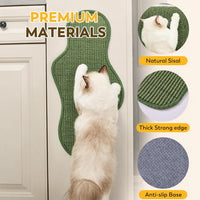 Sisal Cat Scratcher Mat with Sticky Tapes - Green / 23.6" x 11.8" (1-Pack) - image 4