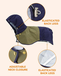 Waterproof Dog Raincoat with Hood - XX-Large / Blue-Green - image 2