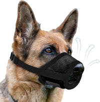 Dog Muzzle, Soft Air Mesh Muzzles for Large Sized Dogs - Black / M
