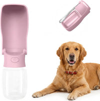 Portable Dog Water Bottle Dispenser [Leak Proof & Foldable] Dog - Pink / 12OZ