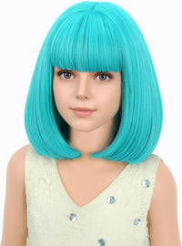 PATTNIUM kids dark blue short bob wig, synthetic with adjustable cap - view 20