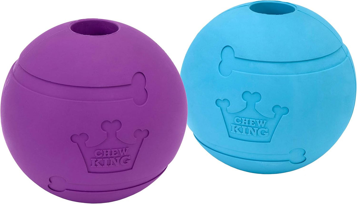Chew King Fetch Balls Extremely Durable Natural Rubber Toy 2.5 inch - Fetch Balls - 2-Pack (4" Balls)