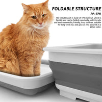 Fhiny Open Cat Litter Box - Grey-S / 2PCS - image 3