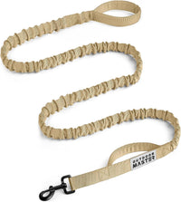 OutdoorMaster Bungee Dog Leash - Khaki/Tan / Max: 6'7"