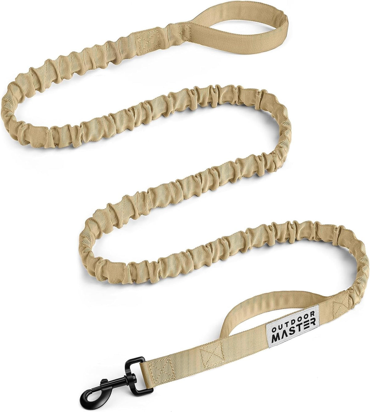 OutdoorMaster Bungee Dog Leash - Khaki/Tan / Max: 6'7"