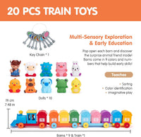 hahaland Montessori Farm Train Set - image 4